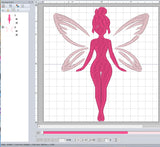 ITH Digital Embroidery Pattern for Simple Fairy Stand Alone Design, 4X4 Hoop