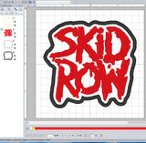 ITH Digital Embroidery Pattern for Skid Row Patch, 4X4 Hoop