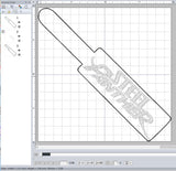 ITH Digital Embroidery Pattern for Steel Panther Snap Tab / Keychain, 4X4 Hoop