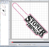 ITH Digital Embroidery Pattern for Stoner Things Snap Tab / Keychain, 4X4 Hoop