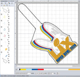 ITH Digital Embroidery Pattern for Super Bowl LX Bad Bunny, Snap Tab / Keychain, 4X4 Hoop