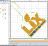 ITH Digital Embroidery Pattern for Super Bowl LX Snap Tab / Keychain, 4X4 Hoop