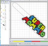 IYH Digital Embroidery Pattern for Super Mommio Snap Tab / Key Chain, 4X4 Hoop