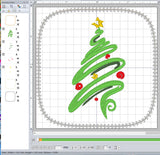 ITH Digital Embroidery Pattern for Swish Tree Coaster, 4X4 Hoop