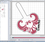 ITH Digital Embroidery Pattern for Taurus Zodiac Snap Tab / Key Chain, 4X4 Hoop