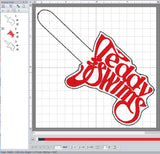 ITH Digital Embroidery Pattern for Teddy Swims Snap Tab / Keychain, 4X4 Hoop