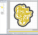 ITH Digital Embroidery Pattern for The Allman Bros Patch, 4X4 Hoop