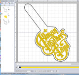 ITH Digital Embroidery Pattern for The Allman Bros Snap Tab / Keychain, 4X4 Hoop