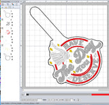 ITH Digital Embroidery Pattern for The Day You Deserve Snap Tab / Keychain, 4X4 Hoop