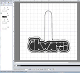 ITH Digital Embroidery Pattern for The Doors Filled Snap Tab / Key Chain, 4X4 Hoop