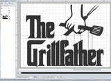 ITH Digital Embroidery Pattern for The Grillfather Stand Alone 5X7 Designs, 5X7 Hoop