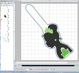 ITH Digital Embroidery Pattern for Tiana with Frog Snap Tab / Keychain, 4X4 Hoop
