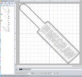 ITH Digital Embroidery Pattern for Tim McGraw Snap Tab / Keychain, 4X4 Hoop