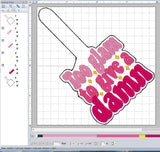 ITH Digital Embroidery Pattern for Too Glam to Give A Damn Snap Tab / Keychain, 4X4 Hoop