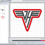 IITH Digital Embroidery Pattern for Van Halen Patch, 4X4 Hoop