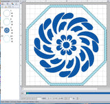 ITH Digital Embroidery Pattern for Whirl Swirl Coaster, 4X4 Hoop