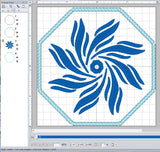 ITH Digital Embroidery Pattern for Whirl Wind Coaster, 4X4 Hoop