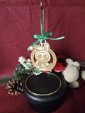 Laser Engraved Wood Christmas Ornament Fancy Labu Style