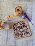 Sewing Themed Cork Drink Coasters  - Physical Item