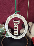 Laser Engraved Christmas Ornament's Adult Theme 1