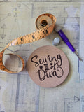 Sewing Themed Cork Drink Coasters  - Physical Item