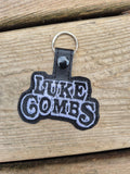 ITH Digital Embroidery Pattern for Luke Combs Snap Tab / Keychain, 4X4 Hoop