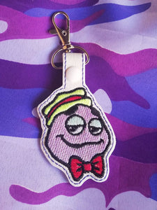 ITH Digital Embroidery Pattern for Boo Berry Snap Tab / Key Chain, 4X4 Hoop