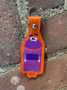 ITH Digital Embroidery Pattern for SB Purple Bo Snap Tab / Key Chain, 4X4 Hoop