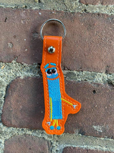 ITH Digital embroidery Pattern for SB Blue Bang Snap Tab / Key Chain, 4X4 Hoop