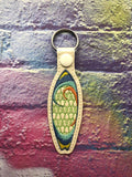 ITH Digital Embroidery Pattern for Curl Surfboard Snap Tab / Key Chain, 4X4 Hoop