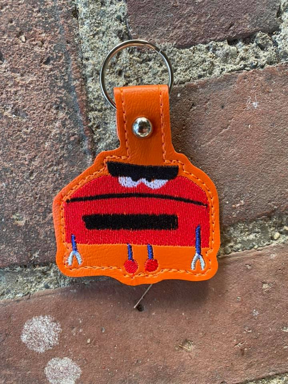 ITH Digital Embroidery Pattern for SB Red Boop Snap Tab / Key Chain, 4X4 Hoop