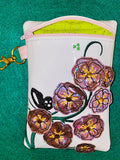 ITH Digital Embroidery Pattern For 3D Cherry Blossom 5X7 Tall Lined Zipper Pouch, 5X7 Hoops