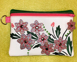 ITH Digital Embroidery Pattern for 3D Dbl 6 Point Flower Lined 5X7 Zipper Pouch, 5X7 Hoop