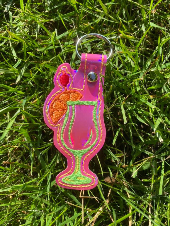 ITH Digital Embroidery Pattern for Mai Tai Drink Snal Tab / Key Chain, 4X4 Hoop