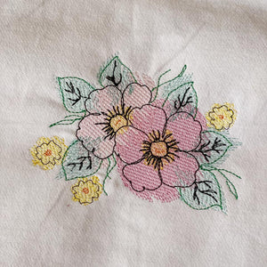 ITH Digital Embroidery Pattern for Floral Sketch II Design, 5X7 Hoop