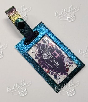 ITH Digital Embroidery Pattern for Rectangle Luggage Tag, 5X7 Hoops