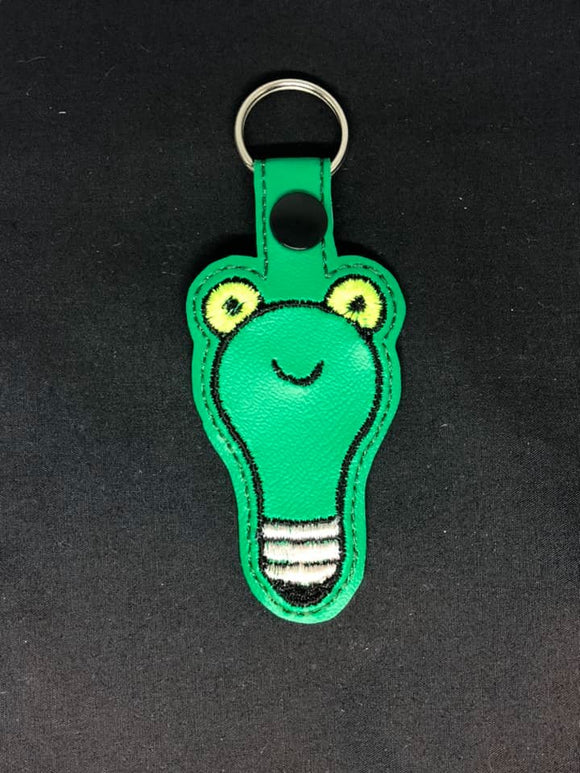 ITH Digital Imbroidery Pattern for Frog Bulb Snap Tab / Key Chain, 4X4 Hoop