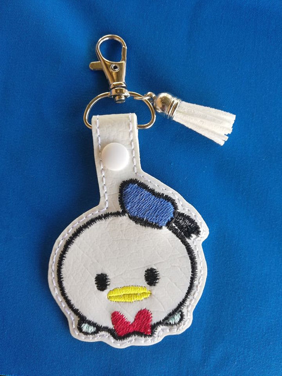ITH Digital EMbroidery Pattern for T-sum D Duck Snap Tab / Key Chain, 4X4 Hoop