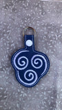 ITH Digital Embroidery Pattern for Avatar TLA Air Snap Tab/Key Chain, 4X4 Hoop