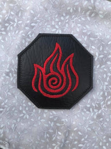ITH Digital Embroidery Pattern for Avatar TLA Fire Coaster, 4X4 Hoop