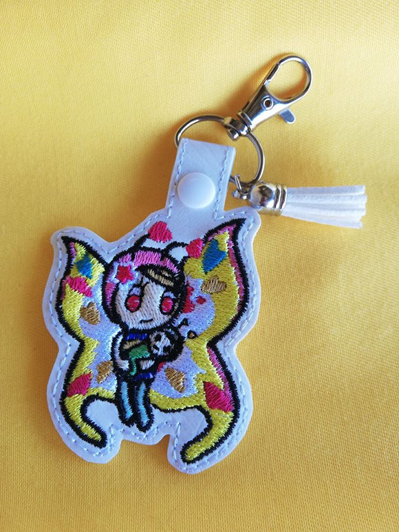 ITH Digital Embroidery Pattern for Toki Butterfly Mama Snap Tab / Key Chain, 4X4 Hoop