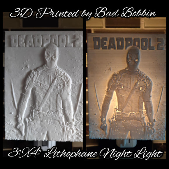Lithophane Night Light Dead Pool