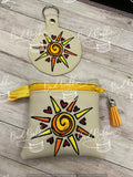 ITH Digital EMbroidery Pattern for Love of Sun 4X4 Zip Pouch, 4X4 Hoop