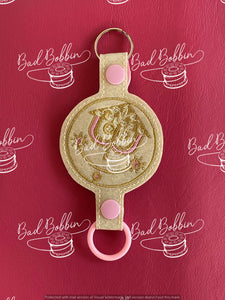 ITH Digital Embroidery Pattern for Happy little World Dbl Snap Tab / Bottle Holder, 5X7 Hoop