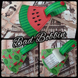 ITH Digital Embroidery Pattern for Watermelon Luggage Tag, 4X4 & 5X7 Hoop or 6X10 Hoop