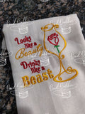 ITH Digital Embroidery Pattern for Look Beauty - Drink Beast 5X7 Design, 5X7 Hoop