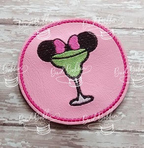 ITH Digital Embroidery Pattern for Minnie Margarita Coaster, 4X4 Hoop
