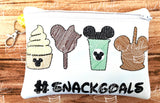 ITH Digital Embroidery Pattern for Snackgoals 5X7 lined Zipper Bag, 5X7 Hoop