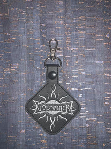 ITH Digital Embroidery Pattern For Godsmack Snap Tab / Key Chain, 4X4 Hoop