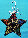ITH Digital Embroidery Pattern for Star Ornament, 4X4 Hoop